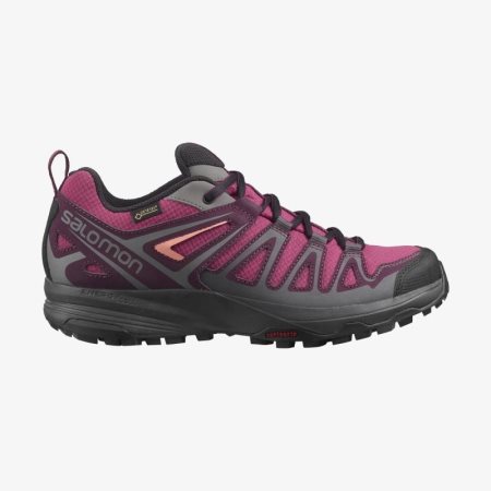 Salomon X CREST GORE-TEX Womens Hiking Shoes Pink/Black | Salomon South Africa